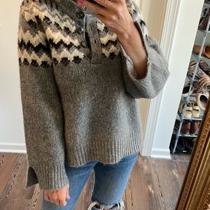 Zara Gray and Black Patterned Sweater